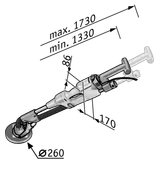 Шліфмашина для стін і стелі FLEX WST 700 VV Vario-Giraffe — фото 2