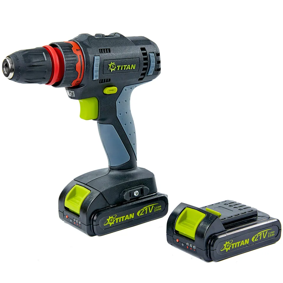 Дриль-шурупокрут TITAN PDS211S SET1