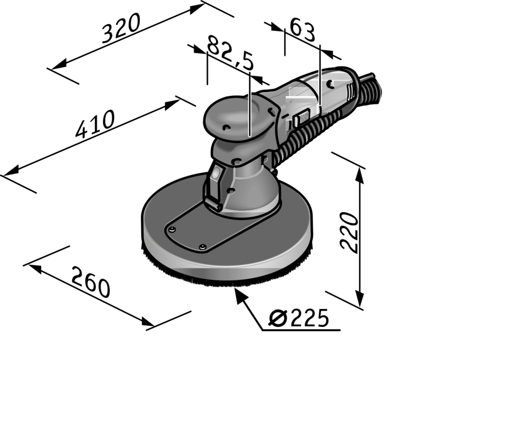 Шліфмашина для стін і стелі FLEX WSE 7 Vario Set — фото 2