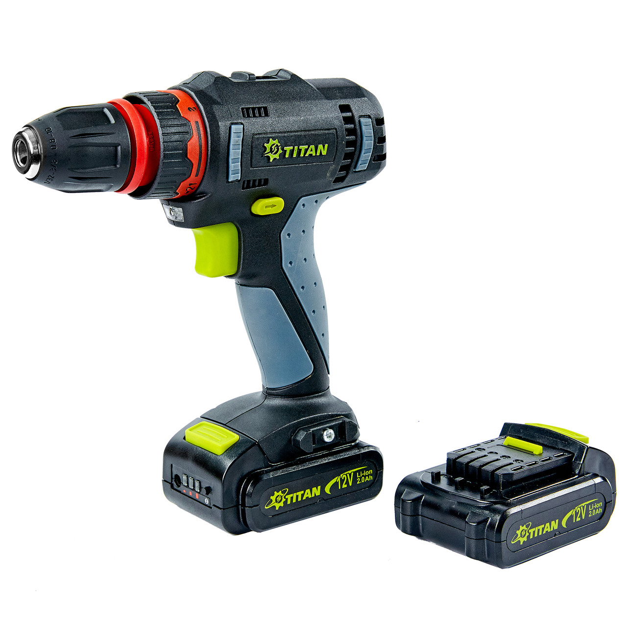 Дриль-шурупокрут TITAN PDS121S SET