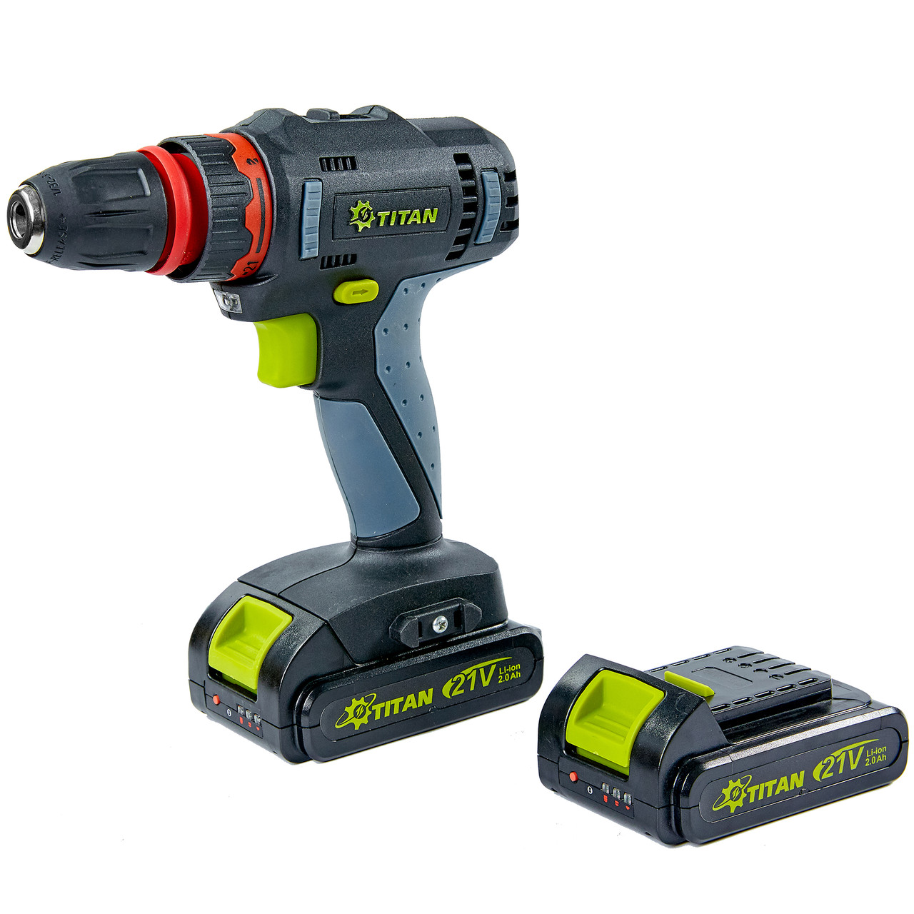 Дриль-шурупокрут TITAN PDS211S SET1