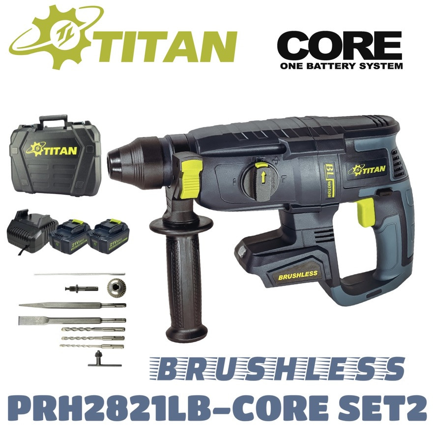 Перфоратор TITAN PRH2821LB-CORE SET2